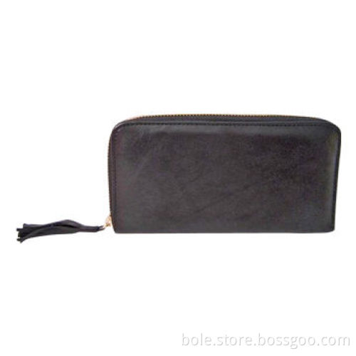 Women wallet made of PU leather, can be customized by clients' design